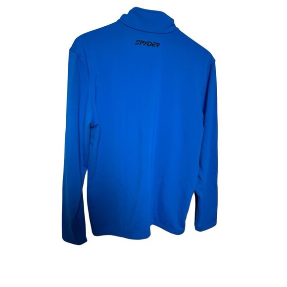 Spyder Men’s 1/4 Zip Long Sleeve base layer Top royal blue size Medium Ski snow - Picture 4 of 9